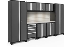 NEWAGE PRODUCTS INC. NewAge Products Bold Series Gray 9 Piece Set, Garage Cabinets, 50525