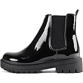 Soda Pilot ~ Women Lug Sole Low Heel Chelsea Fashion Ankle Bootie w/Double Elastic Gore