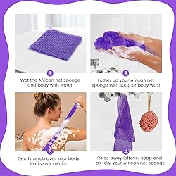ZOCY African Net Sponge, Authentic Exfoliating Body
