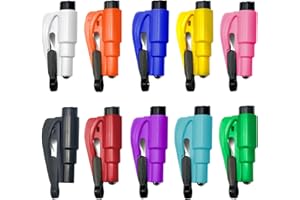 Wozugoy Pack of 10 Window Breaker Seatbelt Cutter, Car Window Breaker Tool are Emergency Escape Tool car Essentials List, Break Window Emergency Tool Family Car Accessories Applicable to All Cars