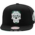 Mitchell & Ness Dallas Mavericks NBA Sugar Skull Snapback Hat Adjustable Cap - Black