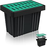 21.6"x13.9"x15.7" Catch Basin with Debris Filter Basket and Composite Grate | Heavy Duty Storm Water Drainage Box for Yard, Garden and Downspout Runoff