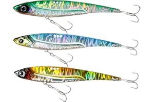 GULULUT Blade Bait for Saltwater and Freshwater, Sinking Metal VIB Bait and Three Swimming Modes Adjustment, Lifelike and Shining Fishing Lures to Improve Fishing Efficiency, Gift for Men