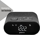 groov e Roma DAB FM Clock Radio with USB Charging Port Black view 2
