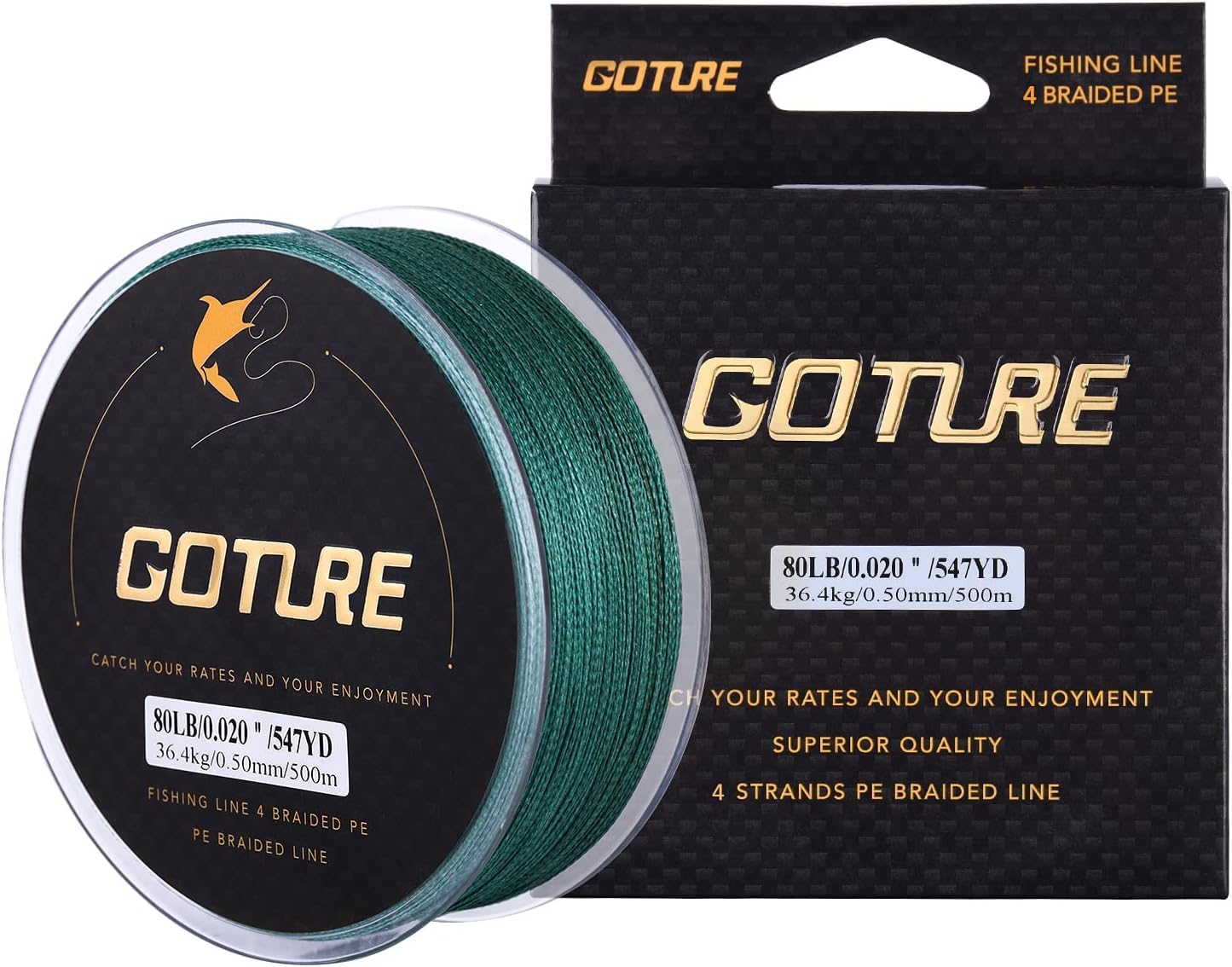 Matymats 4/8 Strands Braided Fishing Lines, Ultra Strong Abrasion Resistant Braid Fishing Line, Zero Stretch 8-80lb Sea Fishing Line, Braid Line for Freshwater Saltwater