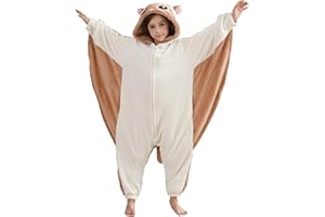 SimZoo Kids Animal Onesie Pajamas, 3-13 Years Boy and Girls Cosplay Costume Sleepwear, One-Piece Unisex Homewear