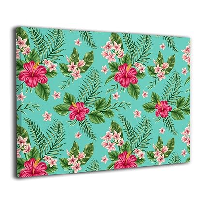 Amazon Com Janeither Canvas Wall Art Cute Hibiscus Flowers