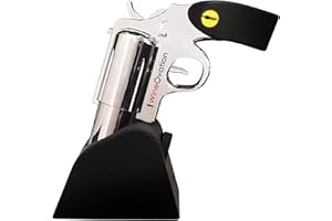 WineOvation Electric Gun Wine Bottle Opener (Simulated Chrome) - Open your Wine Bottle Fast with this New Corkscrew - Great Gift for Gun Enthusiasts and Wine Lovers. Foil Cutter Included.