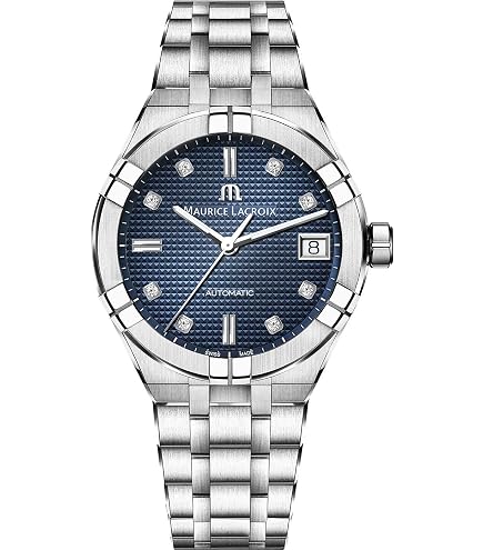 Amazon.com: Maurice Lacroix Men's Aikon Automatic Blue/Silver 42