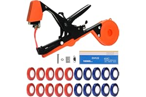 SUCA Plant Tying Machine, Plant Tape Cattle Panels for Garden,Plant Vine Tying Tool with 10000pcs Staples 21 Rolls Tape Plant Tape Gun for Grapes,Tapener (tapetool set1pcs)
