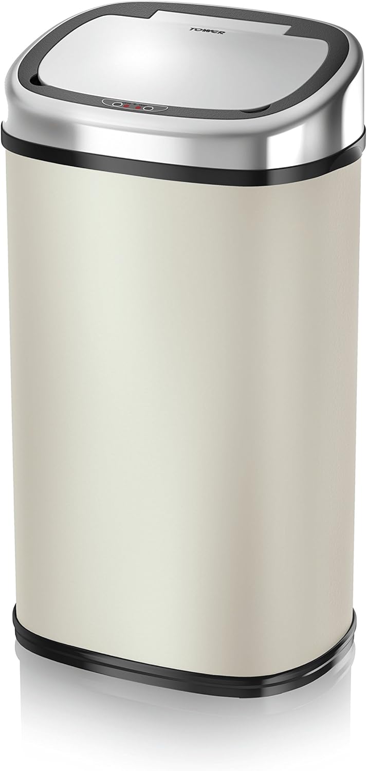 Tower Kitchen Bin with Sensor Lid, Touchless for Hygienic Waste