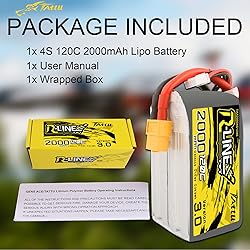 TATTU R-Line 14.8V 2000mAh 4S 120C FPV Lipo Battery