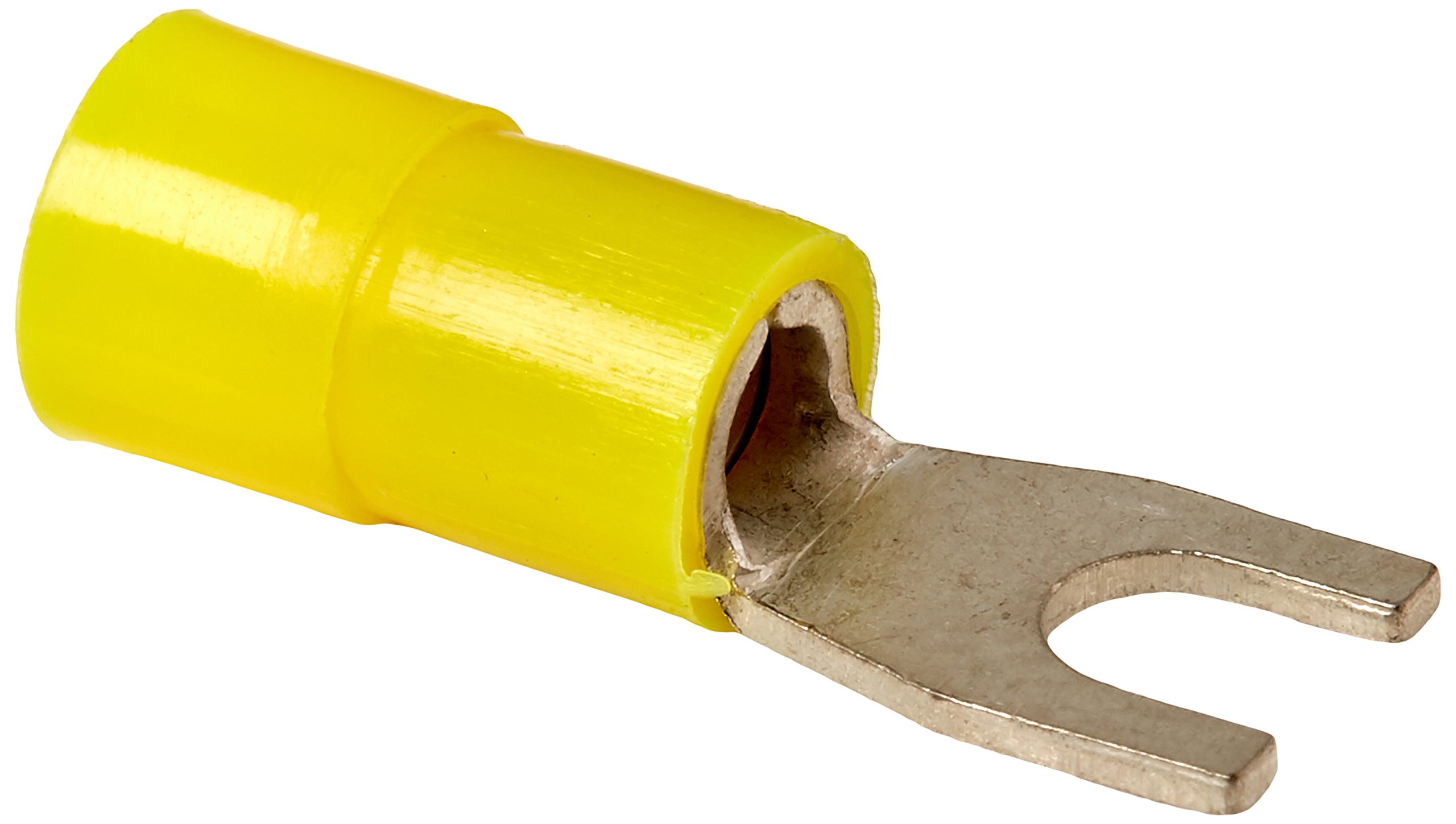 Nedelko 69202440 Fork Terminals Nylon 4÷6 sq. mm/4.3 mm, Yellow (Pack of 100)