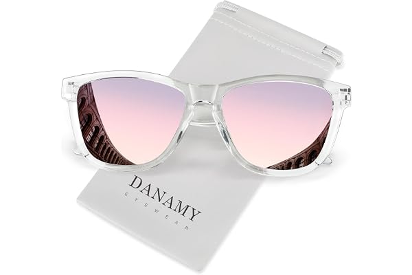 DANAMY Sunglasses Womens Polarized Sunglasses for Women Trendy Designer Mirrored UV Protection Sun Glasses