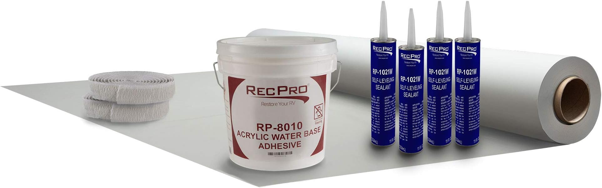 10ft - Superflex Alpha Systems RV Camper 8.5' Wide Rubber Roof Kit