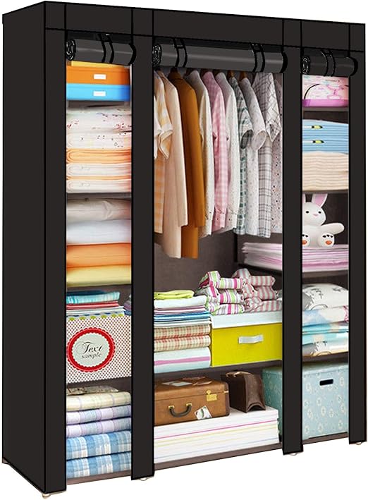 MorNon Armario Lona Tela Armario Colgante Estante Almacenamiento