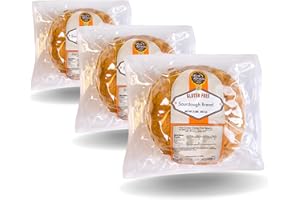 New Grains Artisan Sourdough Round Bread | Gluten Free Bread, Delicious Sourdough Taste with Fluffy Chewy Texture and Crisp Tanned Crust | Bread Fresh for Simple Snacks and Tasty Sandwiches | 3 Pack