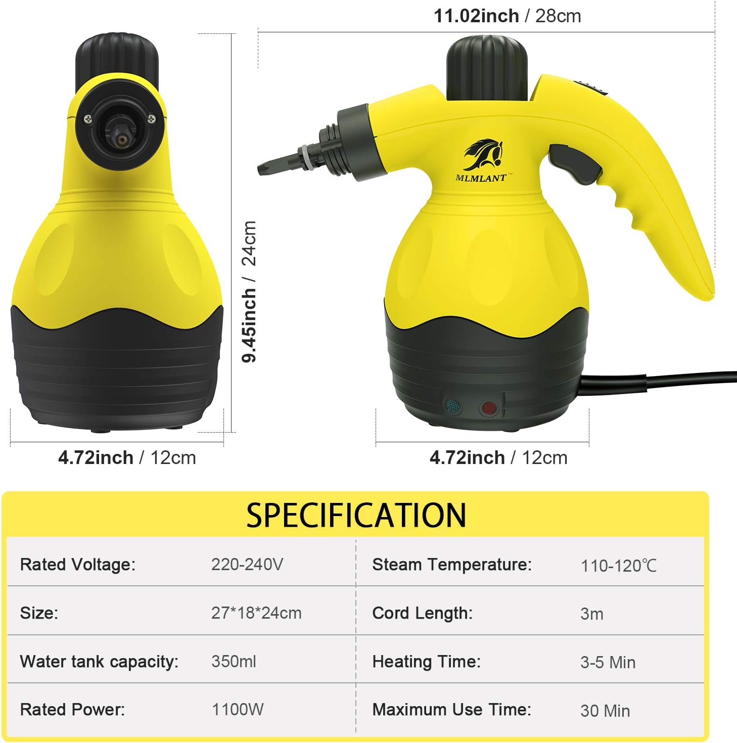 Seggiolini Auto Pulitore a Vapore Portatile Cucina Moquette Giallo B MLMLANT  Pulitori a Vapore Portatili Multiuso con 11 Accessori per Rimuovere Macchie  Tende Cimici Aspirapolvere a vapore Utensili elettrici da giardino  berjaya.edu.my