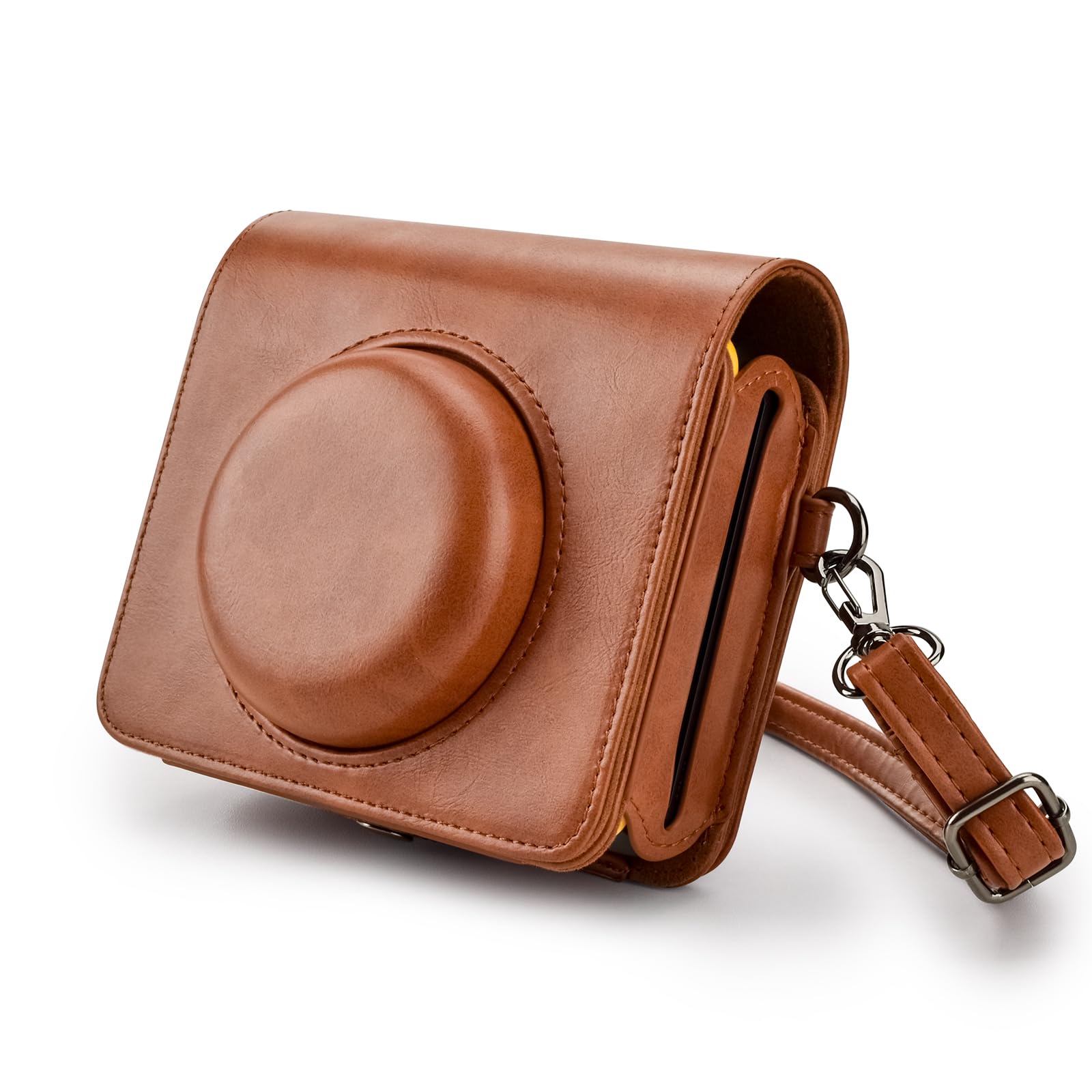 MUZIRI KINOKOO PU Leather Case for Kodak Mini Shot 3 Retro C300R 2-in-1 Old Version Design Camera and Photo Printer - Protective Case with Charger Cutout - with Adjustable Shoulder Strap - Brown