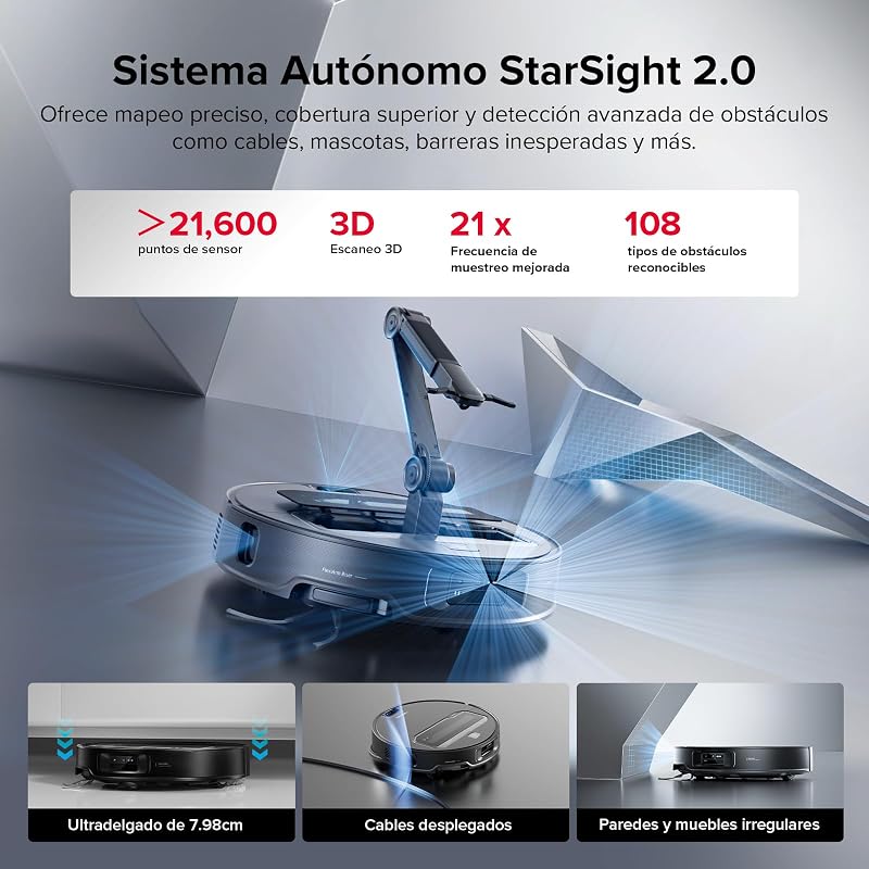 Saros Z70 Robot Aspirador, Negro