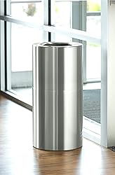 Safco Open-Top Modern Trash Can, Aluminum, 20