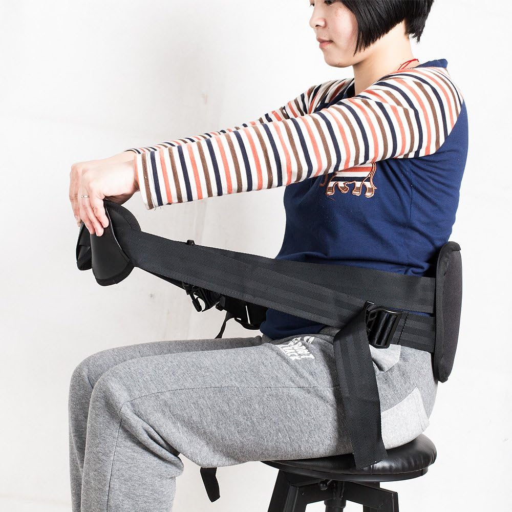 Support belt for better back whole day Lower Back Support Belt -Posture Correcting Harness & Relieve Sciatica, Keeps Back Straight While Seated, Suitable in Office or At Home or Outdoors（Black）: Home Improvement