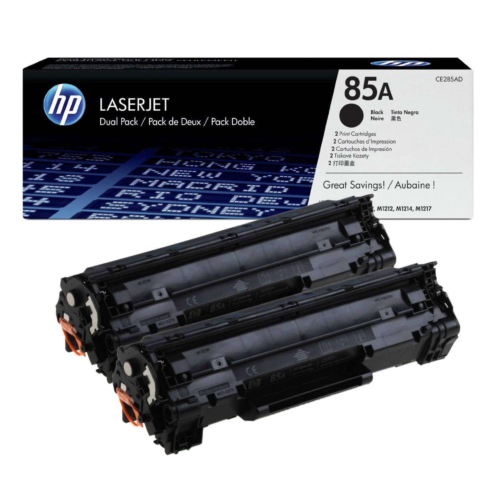 HP ST-HPCE285AD 85A Toner Cartridge, Black, Pack of 2