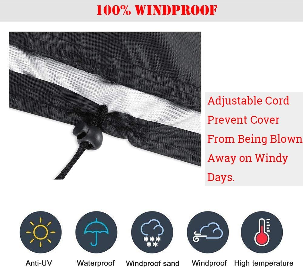 Aidetech Patio Seat Cover, Outdoor Loveseat Bench Cover, Durable and Waterproof Patio Furniture Sofa Cover (Thicker Oxford, 3-Seater: 64” x 26” x 35”): Garden & Outdoor