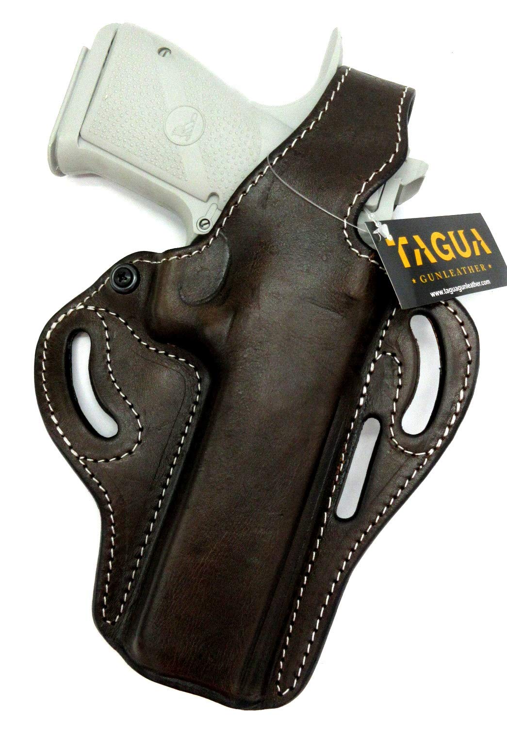 Right Hand Black Leather Yaqui Speed Draw Belt Holster For KIMBER K6s 2 And 3 Inch