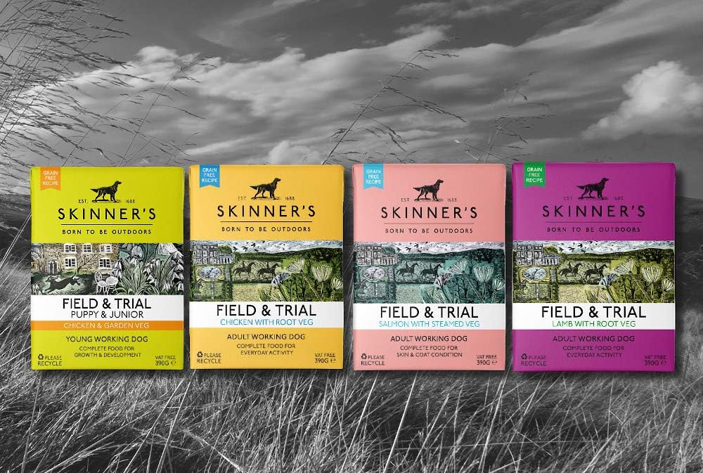Skinner's Field & Trial Puppy & Junior - Chicken & Garden Veg, Wet Dog Food, Grain Free, 390g (Pack of 18) - Image 4