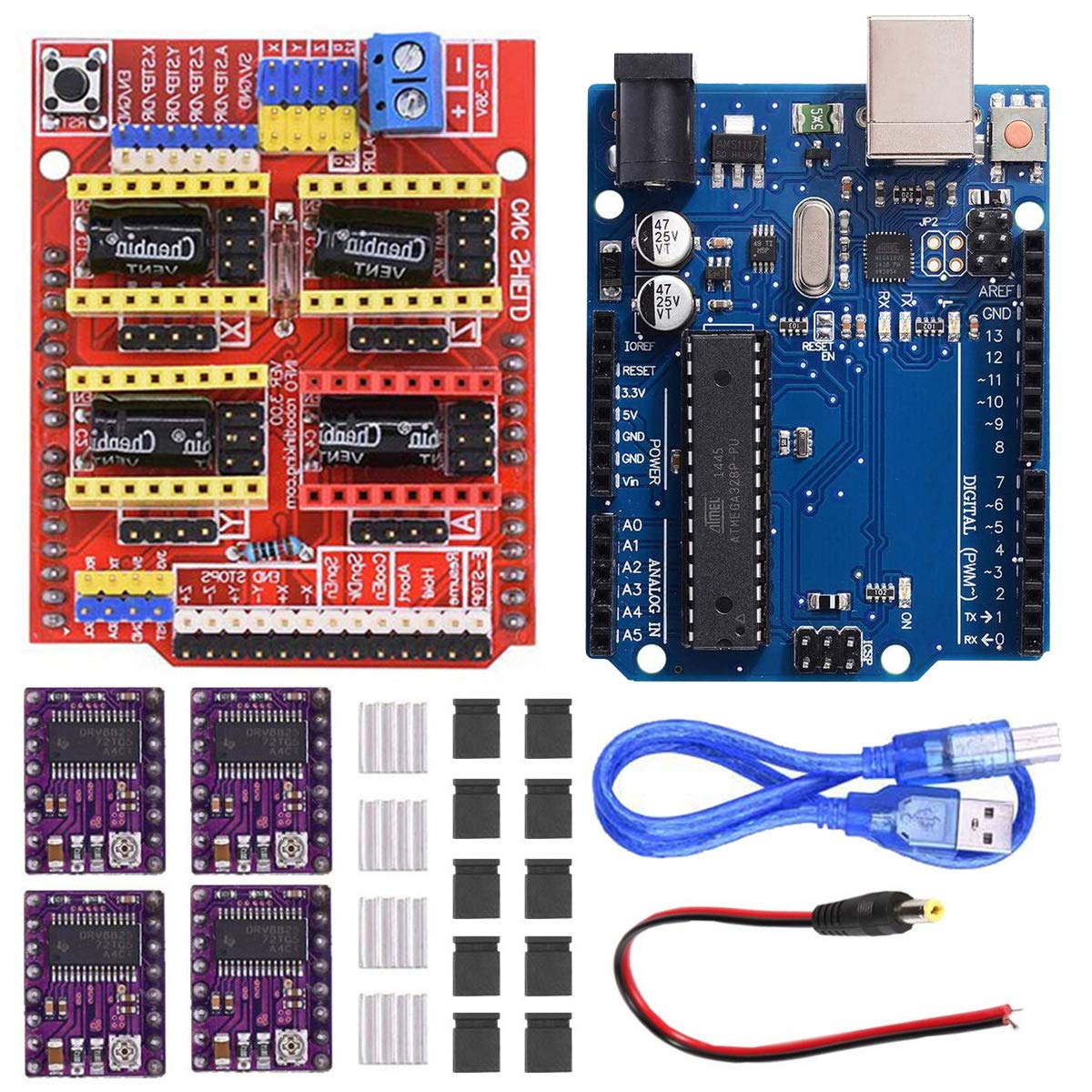 CNC SHIELD V3 Expansion Board Nano 3.0 Stepper A4988 Driver For $12.05