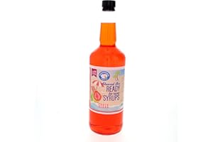 Hypothermias Hawaiian Snow Cone Syrup, Shaved Ice Flavor - Quart (32 Fl. Oz) - Guava - Non-GMO 100% Pure Cane Sugar, BPA-Free Plastic Bottle, Ready to Use