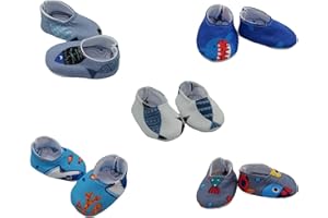 Xunwa 5 Pairs of Dolls Shoes for 10-12 Inch Newborn Reborn Alive Baby Dolls, Doll Accessories Shoes for 10-11-12 Inch Baby Dolls Boys(pattern4)