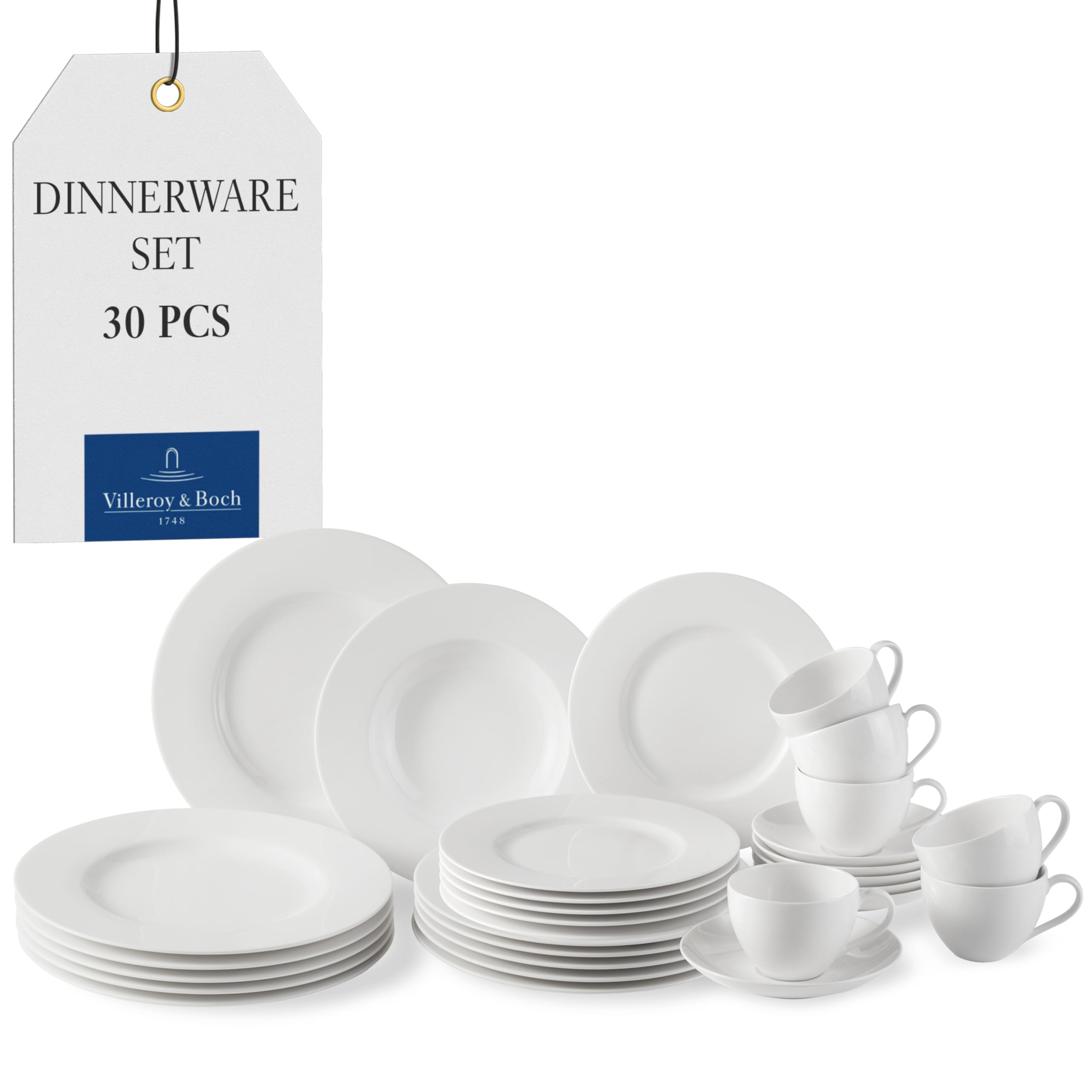 vivo - Villeroy & Boch Group vivo | Villeroy & Boch Group Basic White Combination Set, 30 Pieces