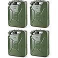 4) Wavian 3008 5.3 Gallon 20 Liter Authentic CARB Jerry Can w/Spout, Green