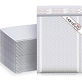 Henoyso 30 Pcs Extra Large Bubble Mailers 14 x 19 Inches Resealable Padded Envelopes Waterproof Shipping Bags Poly Padded Mailers Bulk for Mailing Packaging Small Business(White)