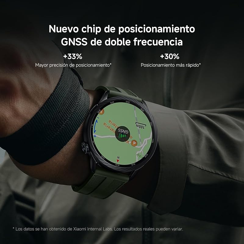 Relógio S5 46 mm, Smartwatch com ecrã, AMOLED de 1,48", até 21 dias de autonomia, mais de 150 modos desportivos, GPS dual band, NFC, monitorização de saúde, Android e iOS, preto