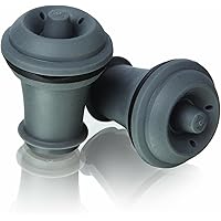 Vacu Vin Wine Saver Vacuum Stoppers Set of 2 – Grey