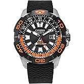 Citizen Men's Eco-Drive Promaster Sea Eco Dive, Stainless Steel Watch, Black Polyurethane Strap, Dual Time, Date