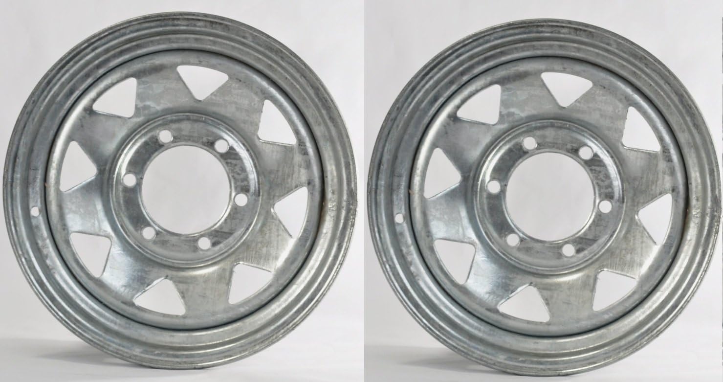 2Pack Boat Trailer Rims Wheels 15 in. 15X6 6 Lug Hole Bolt