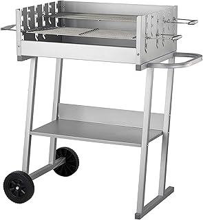 ACTIVA Grill Grillwagen Holzkohlegrill XXL München, Silber