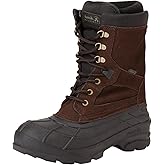 Kamik Nation Plus Snow Boot - Waterproof Boots for Men - 8mm Liner - Traction Outsole & Winter Shoes - Insulated Work Boots for Men - -40°F Cold Weather Protection - Mid-calf Height