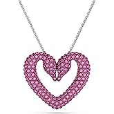 Swarovski Una Necklace Pendant, Swan, Heart, Pink M