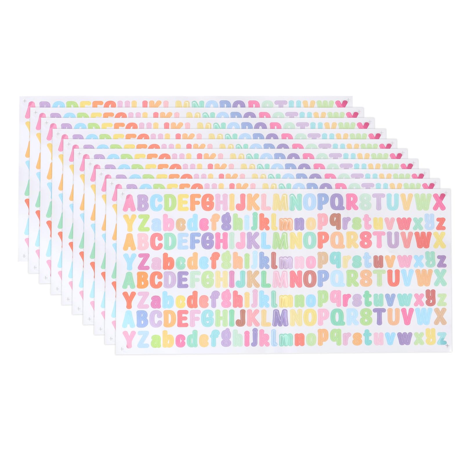 Photo 1 of MECCANIXITY 2080 Pieces Vinyl Letter Stickers, 10 Sheets 1/2 Inch Color Self-Adhesive Cute Alphabet Stickers for DIY Craft Art Making, Gift Cards, Notebook Decal
