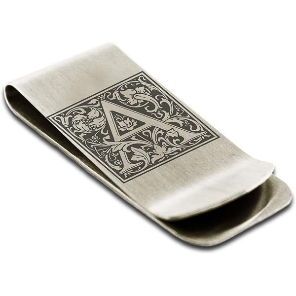 Pince à Billets Design Poker - Acier Inoxydable Ton Argent, Ressort, Fabrication Artisanale