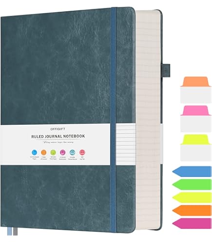 Amanple - Cuaderno En Espiral, Diario Con Rayas Universitarias, 8.5 X