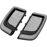 HDBUBALUS Engine Guard Lowers Grills Leg Fairing LED Turn Signal Light Running Light Compatible with Harley Touring Street Glide Road Glide Electra Glide FLHTK FLTRU 2014-2023