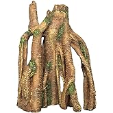 SLOCME Aquarium Resin Tree Trunk Ornament - Fish Tank Wood House Decor, Betta Fish or Other Pets Can Swim Through the Branches