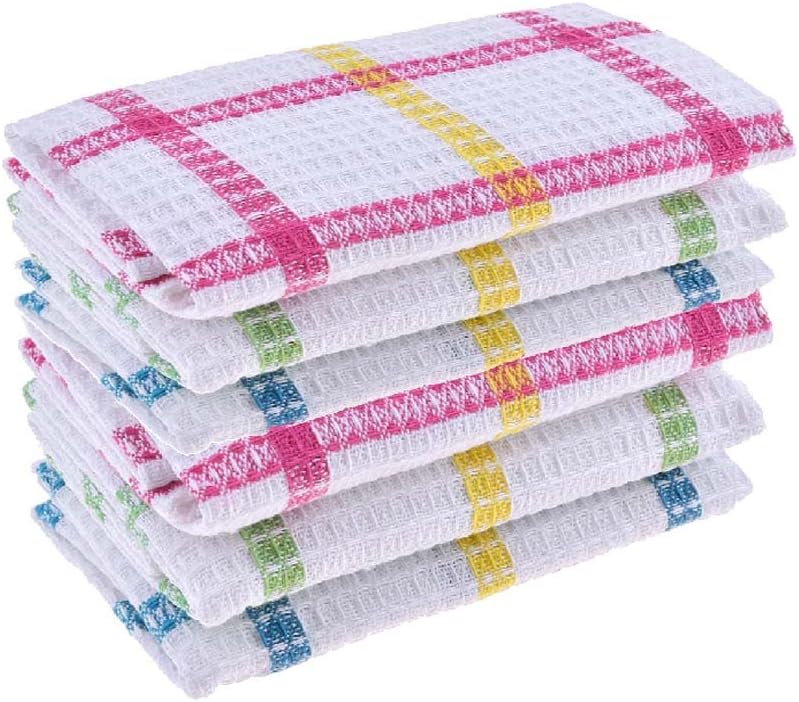 Polu Kitchen Dish Towels Rags Cleaning Wiping Dish Cloths Dishwashing Cloth Wash Rag Towel For Washing Dishes ( Cotton White Thin From