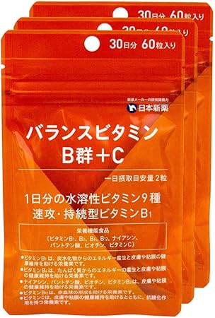 Amazon バランスビタミンb群 ｃ 90日分 180粒 日本新薬 栄養機能食品 日本新薬 B群